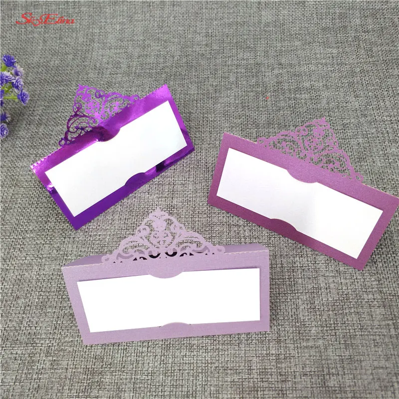 100 Pcs Laser Cut  Place Escort Card Name Place Seat Card Wedding Supplies Table Cards For Party Table Decoration 5zSH87 (127)