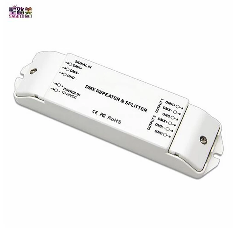 

BC-812 DMX512 Signal power repeater DMX Power led amplifier 1 to 2 channel output DMX power splitter DMX controller For lights