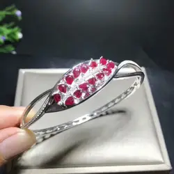 [MeiBaPJ] 925 серебро натуральный браслет из рубинового драгоценного камня для женщин прекрасные аксессуары браслет