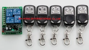 

DC12V 4 CH RF Wireless Remote Control System / Radio Switch 5*Transmitter/Receiver Momentary Toggle Latched For Light Lamp