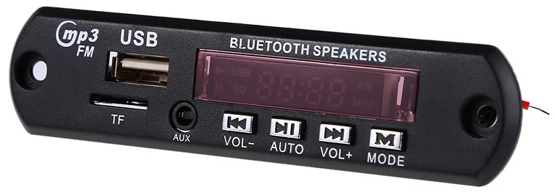 Top Quality 12V Bluetooth Car Digital HIFI Mini Amplifier LED USB MP3 Decode Board Radio Audio Remote Control Amplifiers