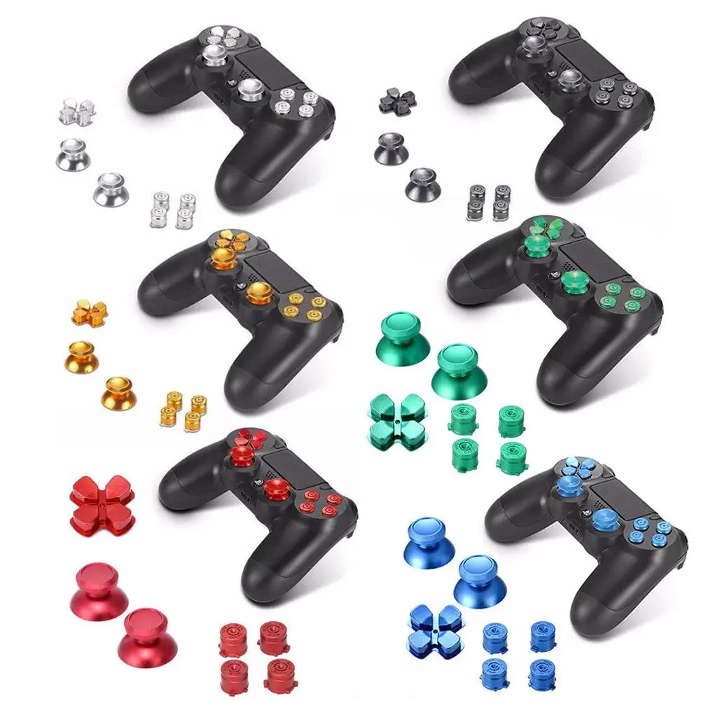 

Hot 7Pcs/Set Replacement ABXY Buttons Thumbsticks D-Pad Kits for PS4 Controller