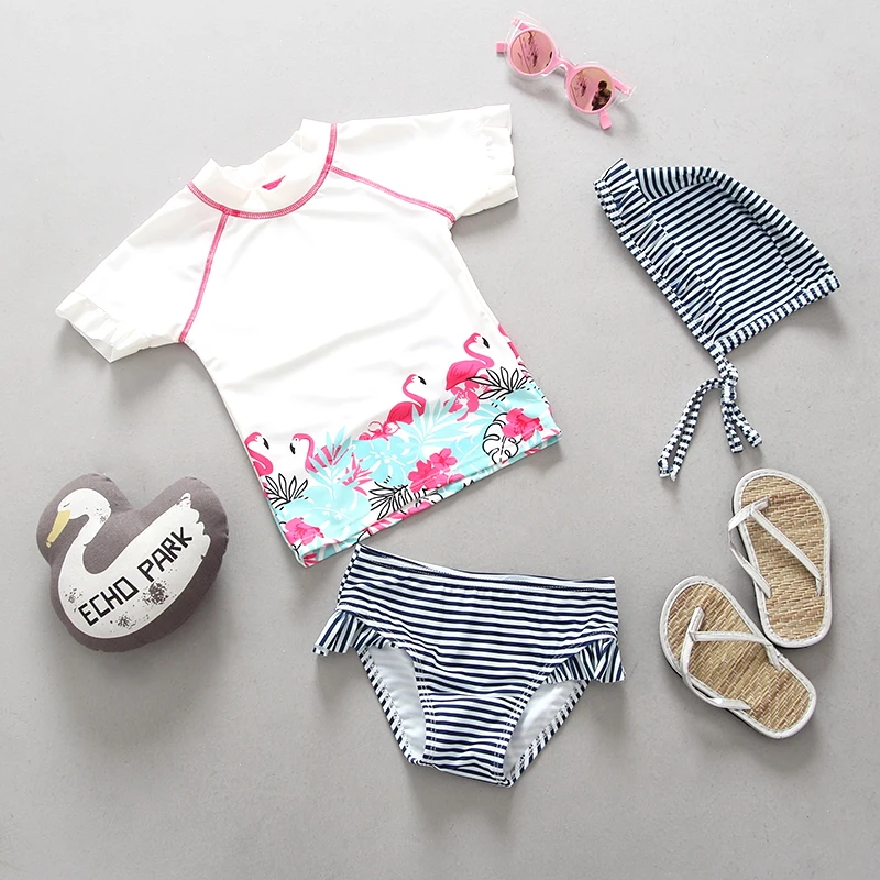 baby girl flamingo swimsuit