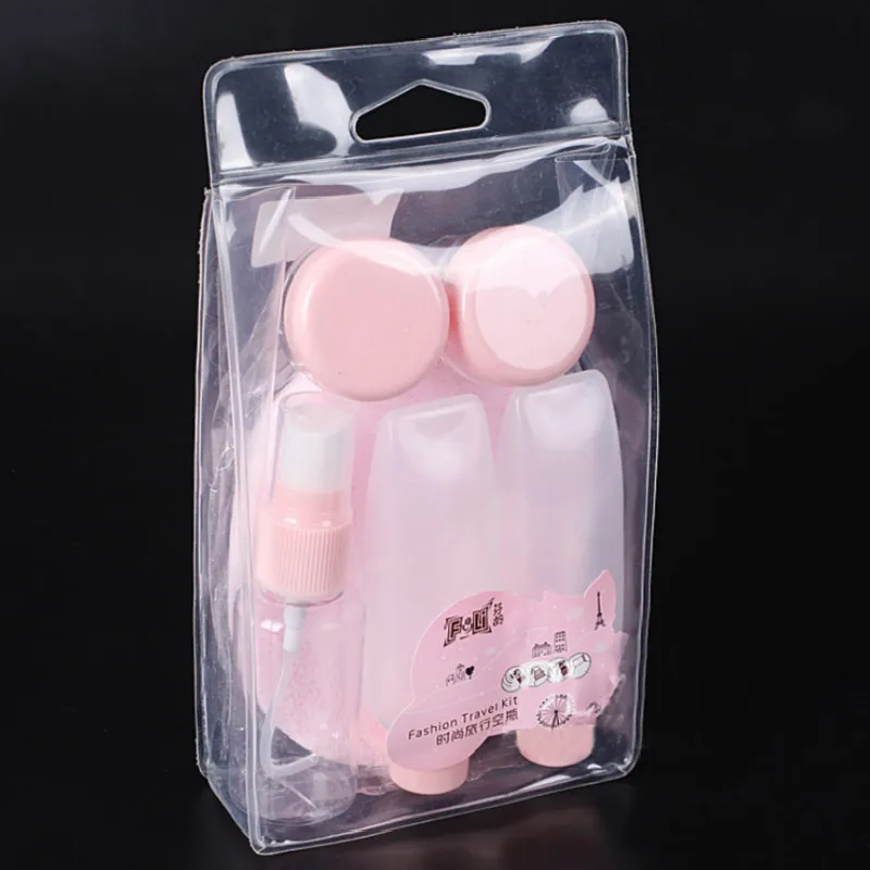 

7pcs/Set Portable Makeup Cosmetic Plastic Refillable Bottles Face Cream Pot Spray Bottle For Travel