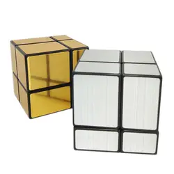 2x2x2 магический куб Золотой/Серебряный усиленный Профессиональный Магнитный скоростной магический паззл куб Cubo Magico головоломка игрушки