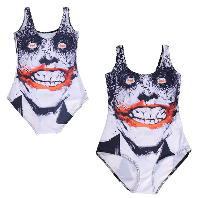 Batman The Joker One Piece Swimwear High Cut Monokini The Dark Knight