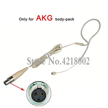 

Pro Skin Mini 3 Pin XLR TA3F Single Ear Hanging Headset Microphone Mic for AKG Body-pack Transmitter Wireless Karaoke Mic System