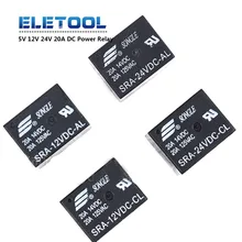 5V 12V 24V 20A DC Power Relay SRA-05VDC-CL SRA-12VDC-CL SRA-24VDC-CL 5Pin PCB Type In stock Black Automobile relay XF30 hot new 24v relay sr4d4024 3 1415055 1 24vdc sr4d4024 24vdc 24v 24vdc dc24v 8a 250vac 10pin