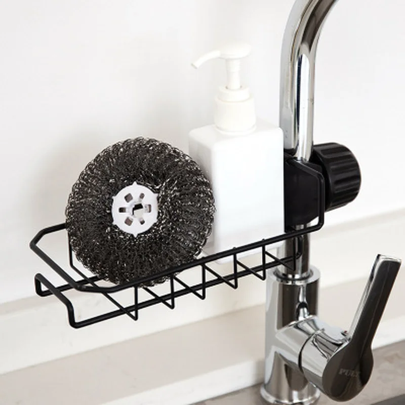 

Stainless Steel Hot Sink Hanging Storage Rack Adjustable Faucet Clip Bathroom Kitchen Dishcloth Shelf Drain Dry Towel Organizer