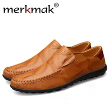 Merkmak Men's Shoes Fashion Genuine Leather Big Size 36-47 Casual Loafer Driving Men Flat Footwear Shoes Zapato Hombre Wholesale Merkmak Men's Shoes Fashion Genuine Leather Big Size 36-47 Casual Loafer Driving Men Flat Footwear Shoes Zapato Hombre Wholesale