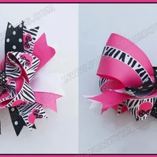 145 шт " Большой многослойный бант банты с принтам животных аксессуары популярные заколки для волос новые большие банты