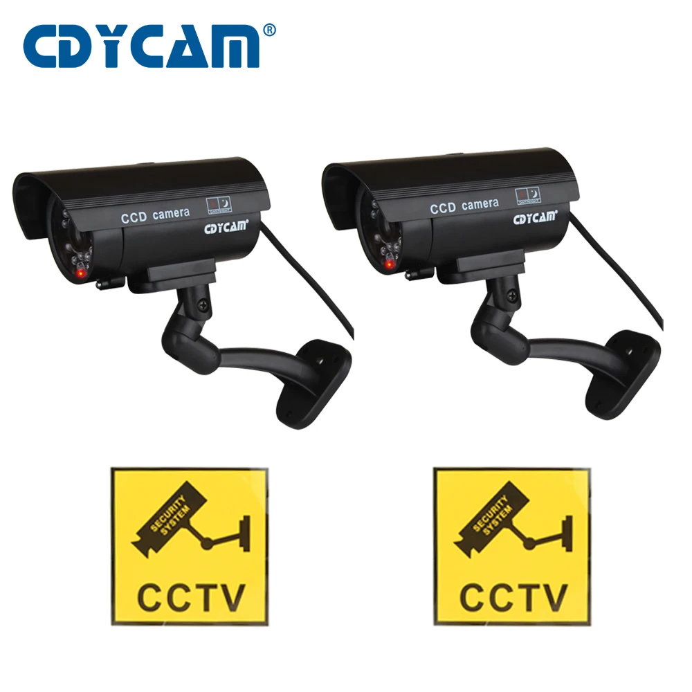 2pcs / 4pcs Fake Dummy Camera Waterproof Outdoor Indoor CCTV