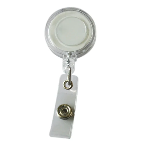

SOSW-Retractable Ski Pass ID Card Badge Holder Key Chain Reels With Clip White