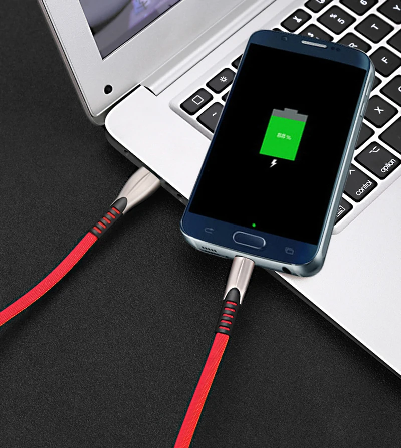 Usb зарядный кабель из цинкового сплава для iPhone X, XR, 8, 7, 6, usb type-c, кабель для передачи данных, быстрая зарядка для samsung, Oneplus, xiaomi