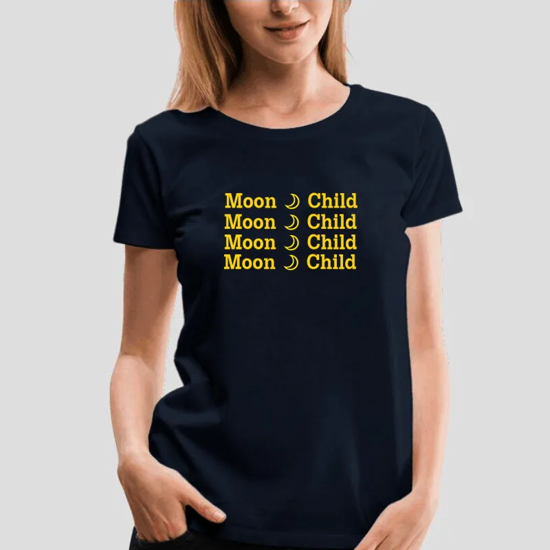 BTS Moon Child Tee Women Hipster Moonchildren Letters Printed T Shirt Women'S Casual Otton Short Sleeve Aesthetic Clothes | Женская