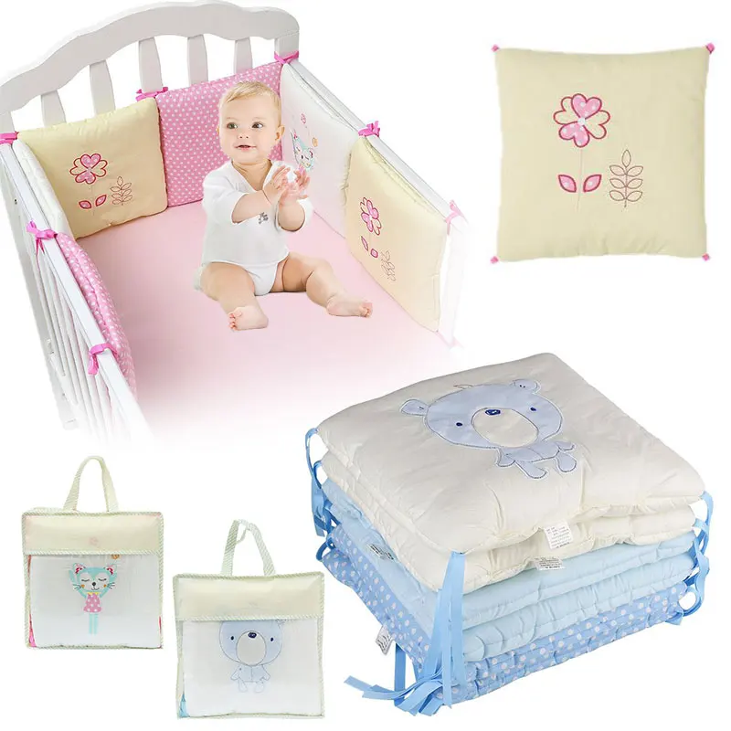 

6Pcs/Set Baby Crib Cot Bumper Cushion Toddler Infants Bedding Safety Breathable