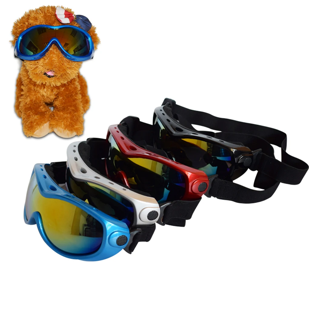 ПЭТ УФ Защитные солнцезащитные очки Защита для глаз с регулируемым ремешком для средних и больших собак
