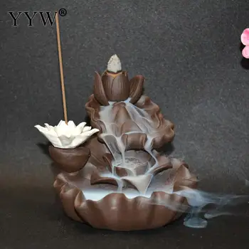 

Lotus Incense Stick Burner Backflow Waterfall Incense Sticks Cone Holder Censer Aromatherapy Porte Encens Burner Home Decor