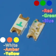 6 цветов x100шт = 600 шт SMD 0603 светодиодный супер яркий красный/зеленый/синий/желтый/белый/янтарный прозрачный СВЕТОДИОДНЫЙ светильник-диод