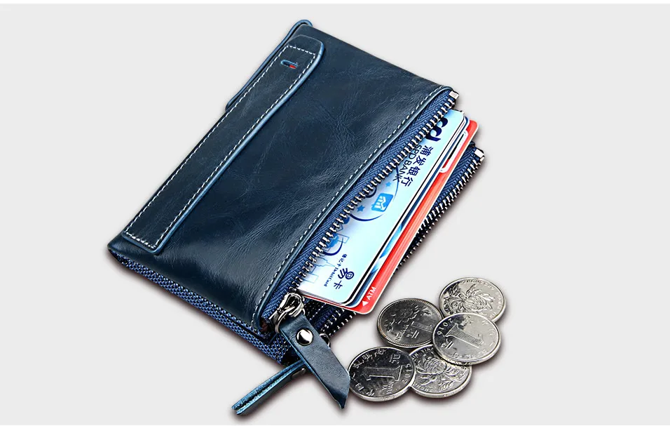 Hot!!! Genuine Leather Women Wallet Purses Coin Purse Female Small Portomonee Bifold Rfid Wallet Lady Purse For Men Money Bag