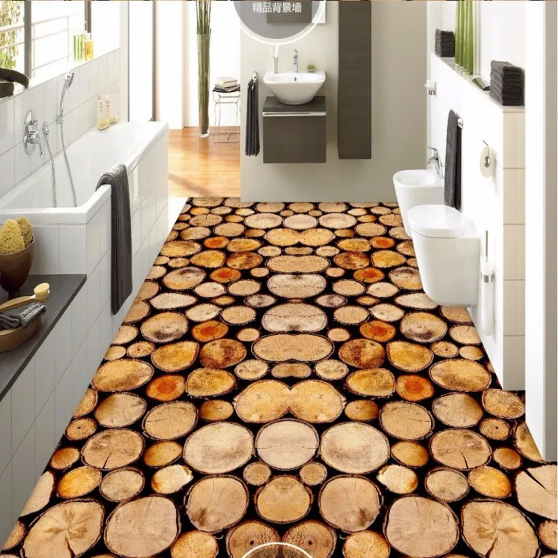 Online kopen wholesale 3d behang houten vloer uit china 3d behang ... Vloer floors woonkamer houten