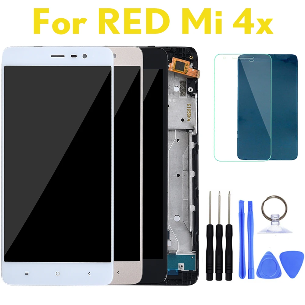 

For 5.0" Xiaomi Redmi 4X LCD screen display+touch panel digitizer for redmi 4x lcd 10 touch Assembly frame With Free Gifts