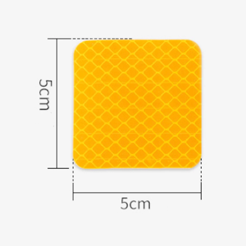 4 шт. отражательные наклейки для автомобилей Декоративные велосипед квадратный Предупреждение этикетка Светоотражающая Предупреждение автомобиль внешней отделки Стикеры