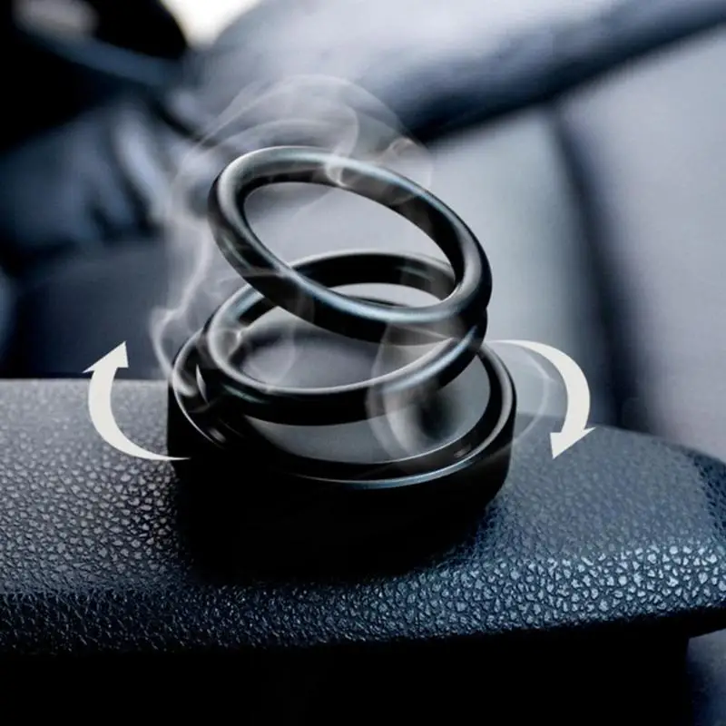 

Double Ring Rotating Designed Car Air Purifier Air Cleaner Fragrance Diffuser For Car Home Dropshipping