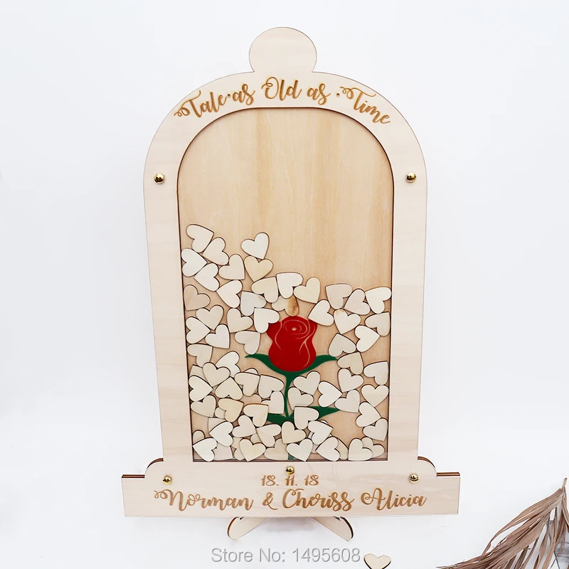 

Romantic Rose Mason Jar Wedding Guestbook, Drop Top Custom Beauty Guestbook, Unique Frame Guestbook Sign, Creative Ideas,