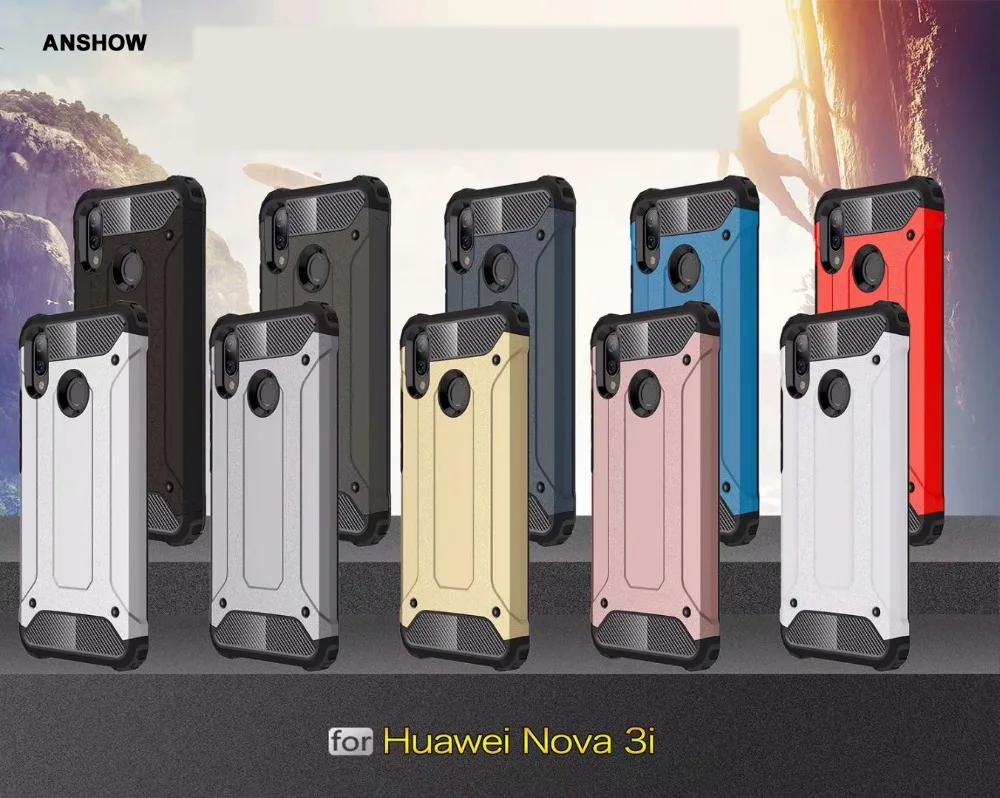 Ironman Hybrid Case For Huawei Nova 3i/P smart+ Honor Note 10 Xiaomi Pocophone F1 Durable Hard PC+TPU Layer Armor 100PCS | Мобильные