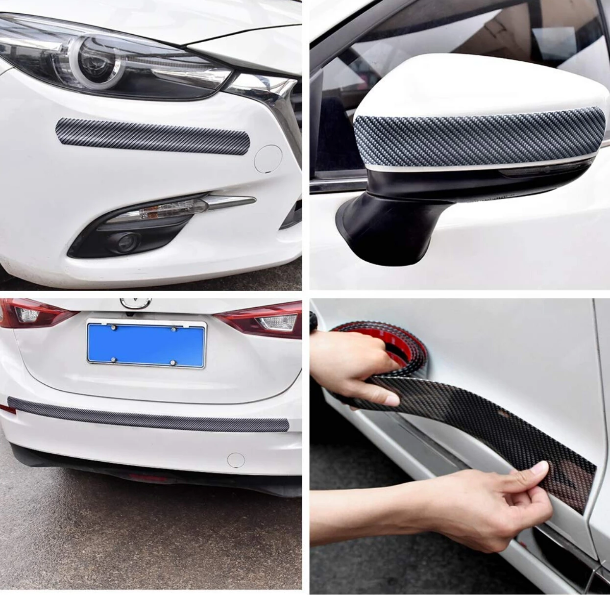Бампер из углеродного волокна полосы порога протектор для mirage mitsubishi jeep wrangler jl suzuki sx4 mugen honda civic элементы отделки автомобиля