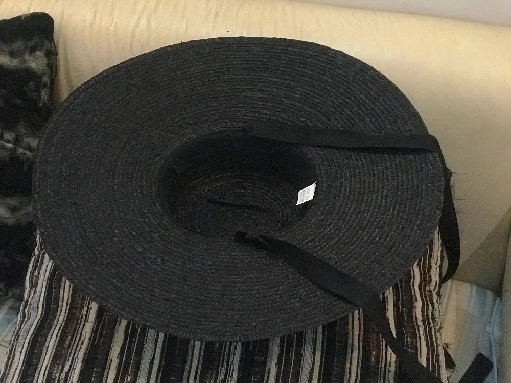 01811-axi летняя натуральная ручная работа бумажная дизайнерская Стильная черная Пляжная Шляпа Fedora для отдыха женская шляпа