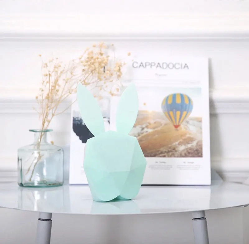 Rabbit night light Alarm Clock Voice activated led digital clock Intelligent Voice Control USB Charging Small Night Light AUG (2)