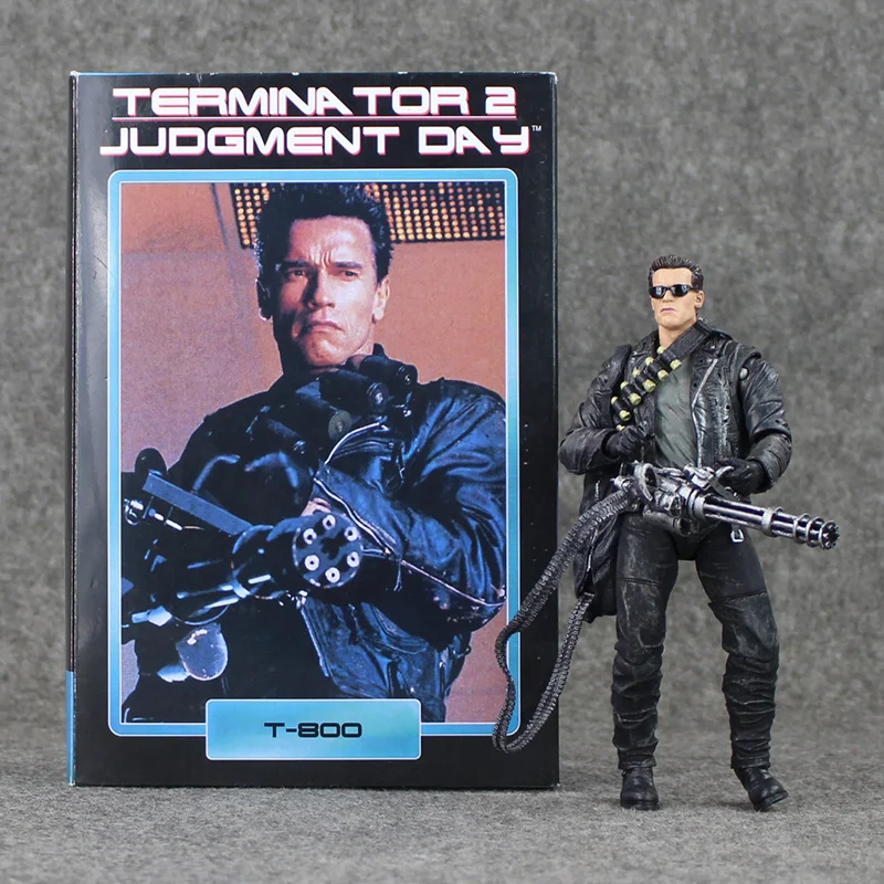 NECA Terminator 2: Judgment Day T-800 Arnold Schwarzenegger PVC Action Figure Collectible Model Toy 18cm | Игрушки и хобби