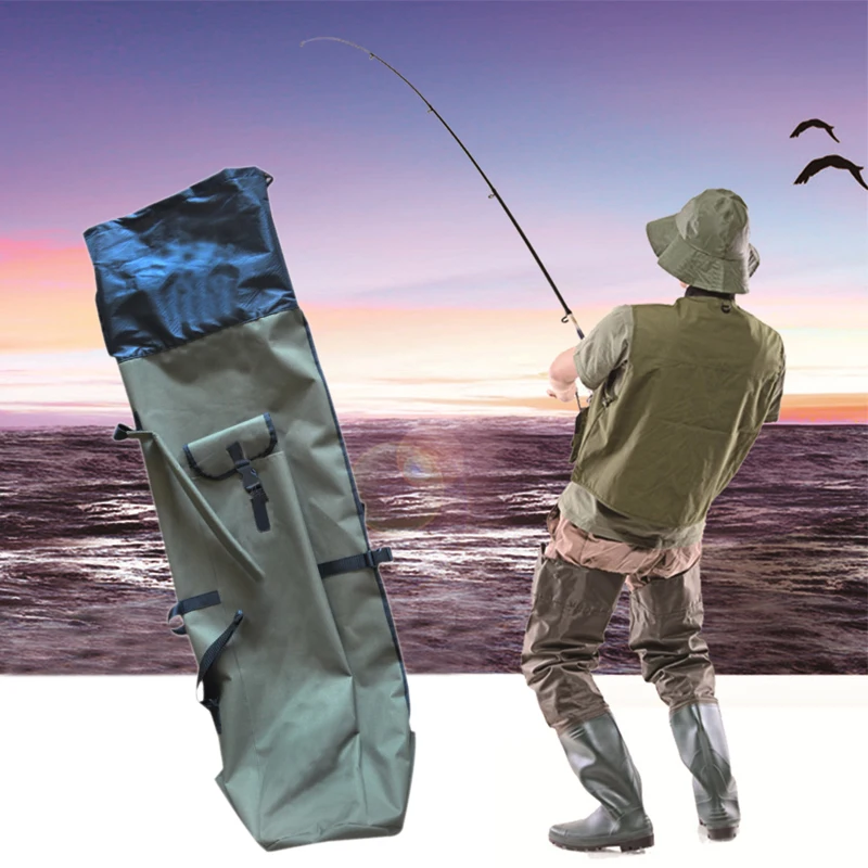 

Fishing Bag Fishing Rod Pole Reel Lure Carp Tackle Tools Carry Case Organizer Pole Storage Travel Bag 5 rods reels pouch