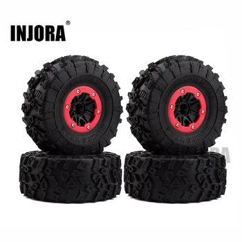 

INJORA 4PCS 2.2" Rubber Tires&Plastic Beadlock Wheel Rim for 1:10 RC Rock Crawler Axial SCX10 RR10 Wraith Yeti RC Car