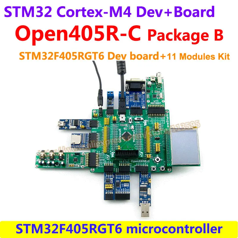 

STM32 Board Cortex-M4 STM32F405 STM32F405RGT6 STM32 Development Board(168MHz)+11 Accessory Module Kits =Open405R-C Pack B
