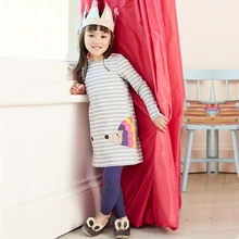 Baby Girl Dress with Animal Applique 2019 Brand Autumn Princess Dress for Girls Clothing Robe Enfant Kids Clothes princess dress girl robe fille enfant 2017 brand kids dresses for girls clothes ortensia flower children clothing 1