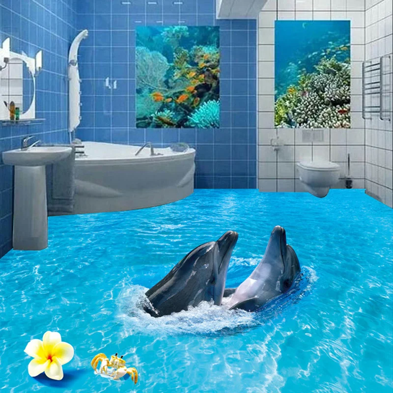 Foto Kustom Wallpaper 3D Gelombang Laut Pantai Dua Lumba ...