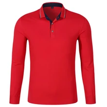 Poloshirt, мужские новые модные рубашки с длинным рукавом, мужские повседневные хлопковые дышащие гольфспортивные футболки с отложным воротником, топы