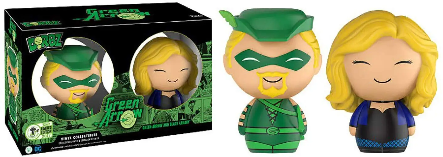 2017 ECCC Exclusive Official Funko Dorbz DC Comics - Green Arrow & Black Canary 2 Pack Vinyl Action