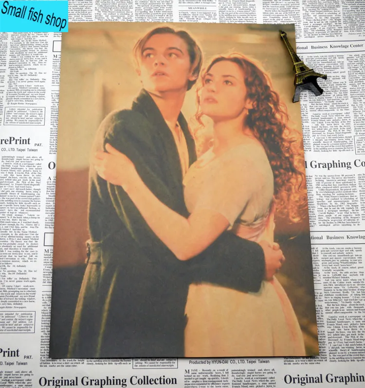 Titanic Leonardo DiCaprio ретро классические старые фильмы домашний интерьер украшения Крафт Фильм плакат рисунок core наклейки на стену
