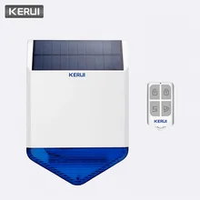 KERUI 110дб 433 МГц SJ1 Солнечная Сирена сигнализация кнопка SOS Домашняя безопасность Аварийная кнопка оповещения Водонепроницаемая Крытая наружная сирена