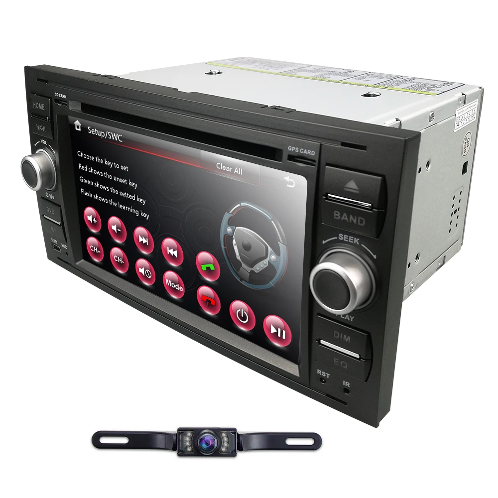 Flash Deal Black Silver color  7" Car DVD Player For Ford Focus Mondeo S-Max 4 Galaxy Kuga Transmit  Monitor DVR Free camera + 8G map card 4