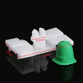 

31*20mm Door Clips Plastic White+Green For BMW Rivet Panel Moulding Side