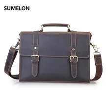 Натуральная кожа мужская сумка Crazy Horse коровья кожа сумки повседневные сумки на плечо сумка для ноутбука портфель деловая сумка