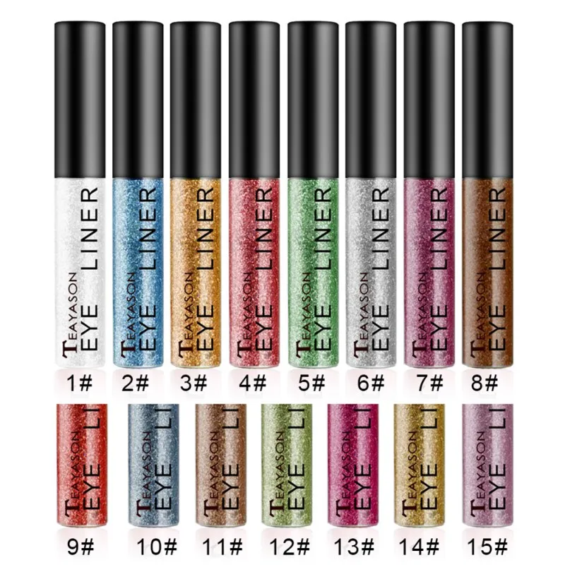 

1pc Liquid Eyeliner Eye Liner Sequin Shimmer Matte Glitter Shining Eye Marker Eyeliner shadow Contour 15 Colors