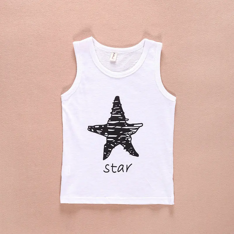 Buy Children Sleeveless Boys T shirt Cartoon Pattern
