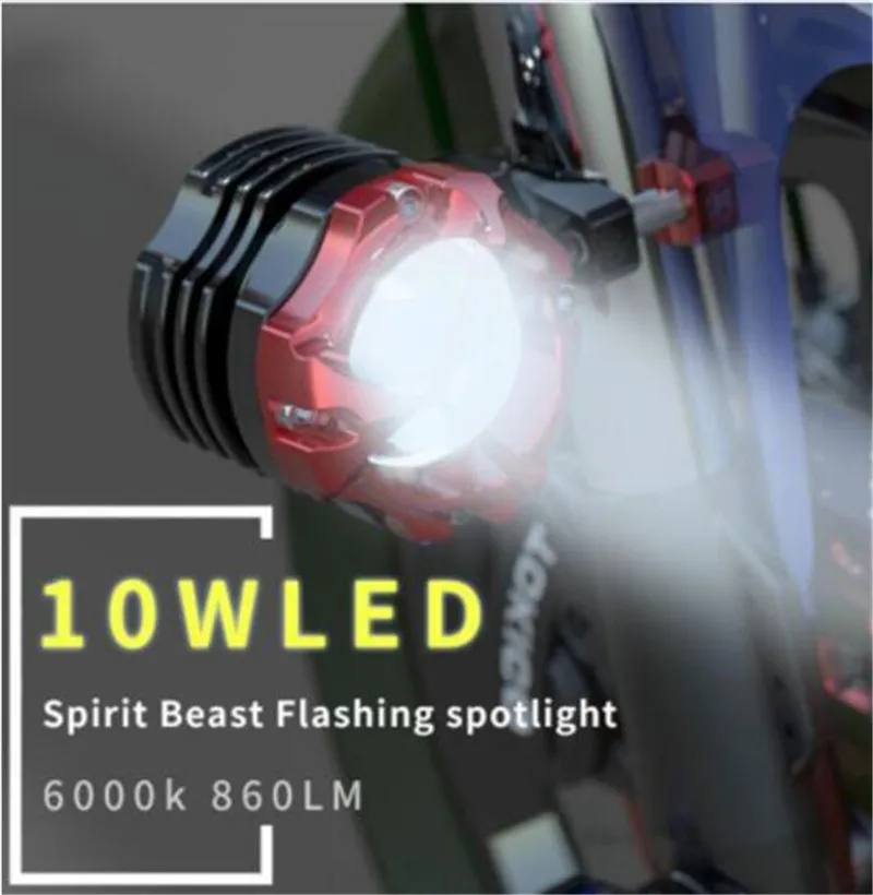 

SPIRIT BEAST 10W Lens Motorcycle Car Lights External Flashing Auxiliary Lights LED Spotlight Motorcycle Modification Accessories