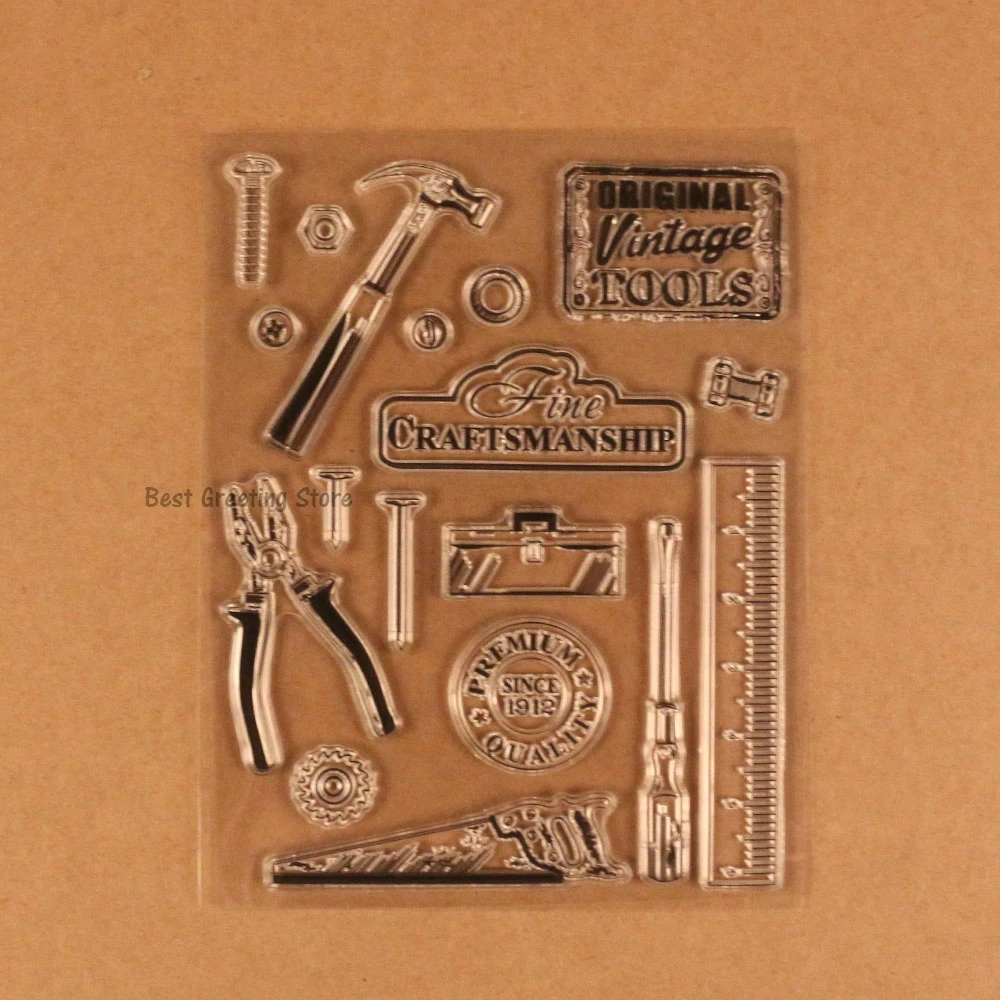 

original vintage tools stmaps silicon stamps scrapbook embellishments